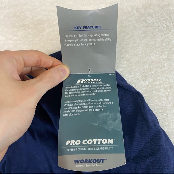 NWT Russell Athletic Men's Pro Cotton Jogger Athletic Casual Pants Navy Blue XL - Picture 4 of 11